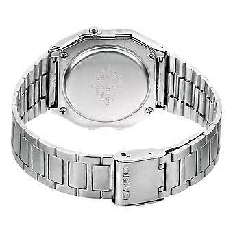 Casio A163WA-1QES -malliston ruostumattomasta teräksestä valmistettu kello