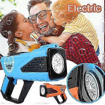 Seifenblasen-Maschinenpistole, Seifenblasenpistole mit LED-Licht, 8-Loch-Seifenblasenmaschine für Erwachsene und Kinder, Sommer-Outdoor-Indoor-Geburtstagsspielzeug-Geschenk, Seifenblasenmaschine