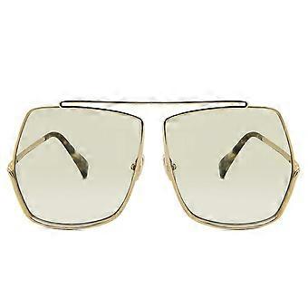 Max Mara MM0006 032 Full Rim Pale Gold Women Geometric Sunglasses UV3 Original