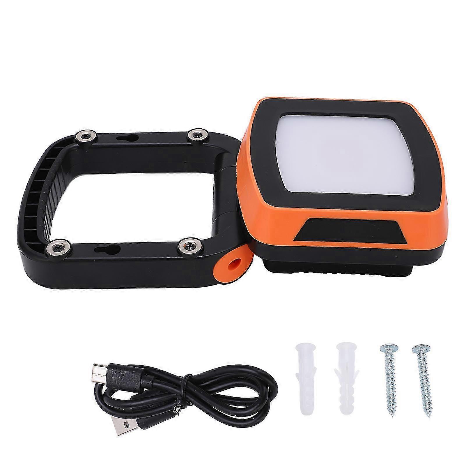 Folding stand work light for motorcycle rechargeable