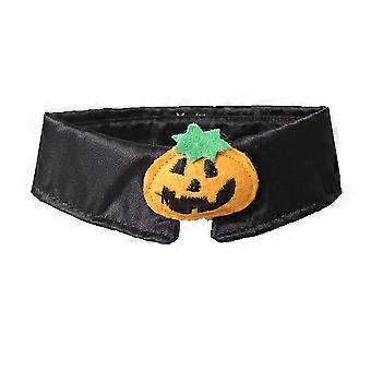 Pumpkin Pattern Pet Cat Collar 3Pcs Set for Halloween Party