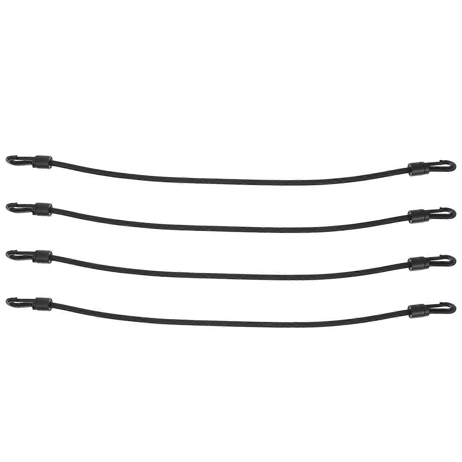 Cargo Fastening Straps Hook Elastic Binding Straps for Fixing 4Pcs Black