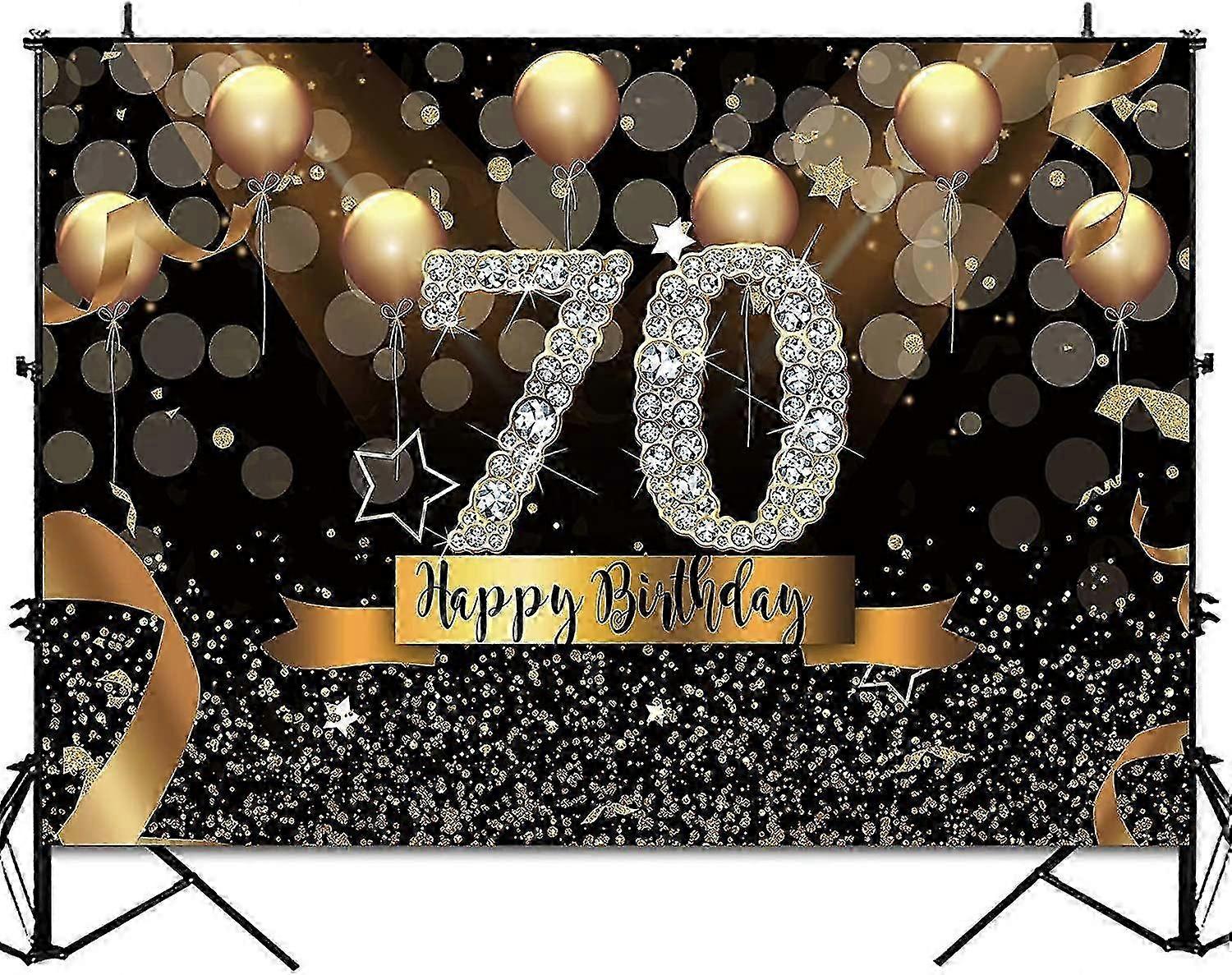 2.2m x 1.5m Shimmering Birthday Backdrop