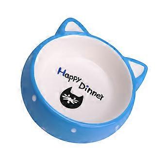 Cartoon Cat Ear Ceramic Pet Feeding Bowl for Dog and Cat
