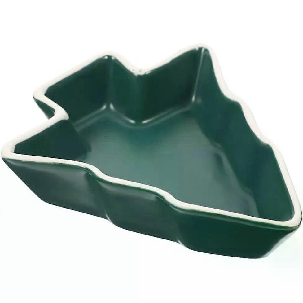 Tree Ceramic Appetizer Plate Xmas Serving Tray for Parties