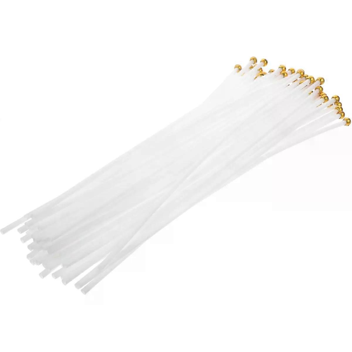50pcs Plastic Handheld Flag Pole Set, White, Easy to Install