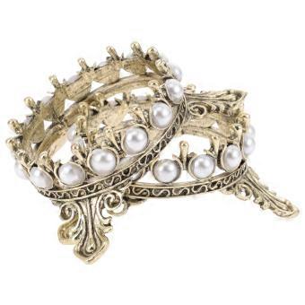 Metal Pen Holder for Manicure 4Pcs Crown Shaped Rack for Nail Art