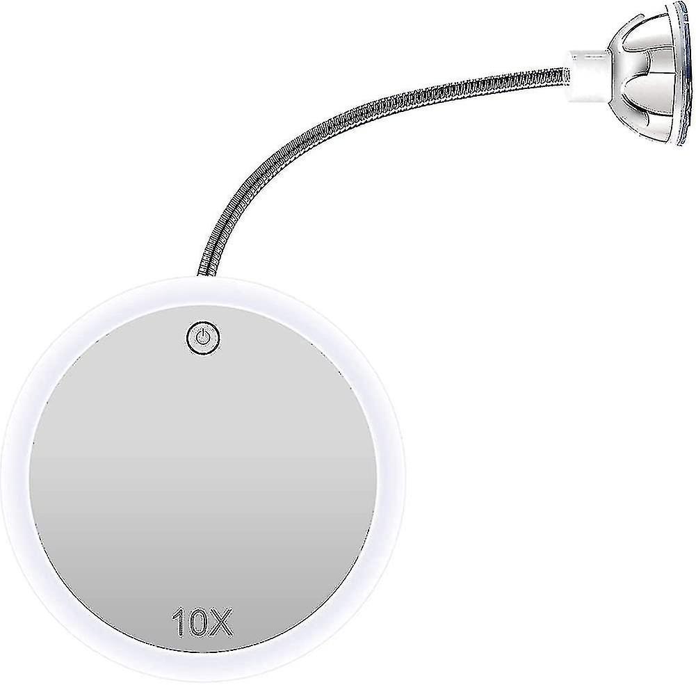 Led Light Makeup Mirror With 10x Magnification, Dressing Mirror With 360 Degree