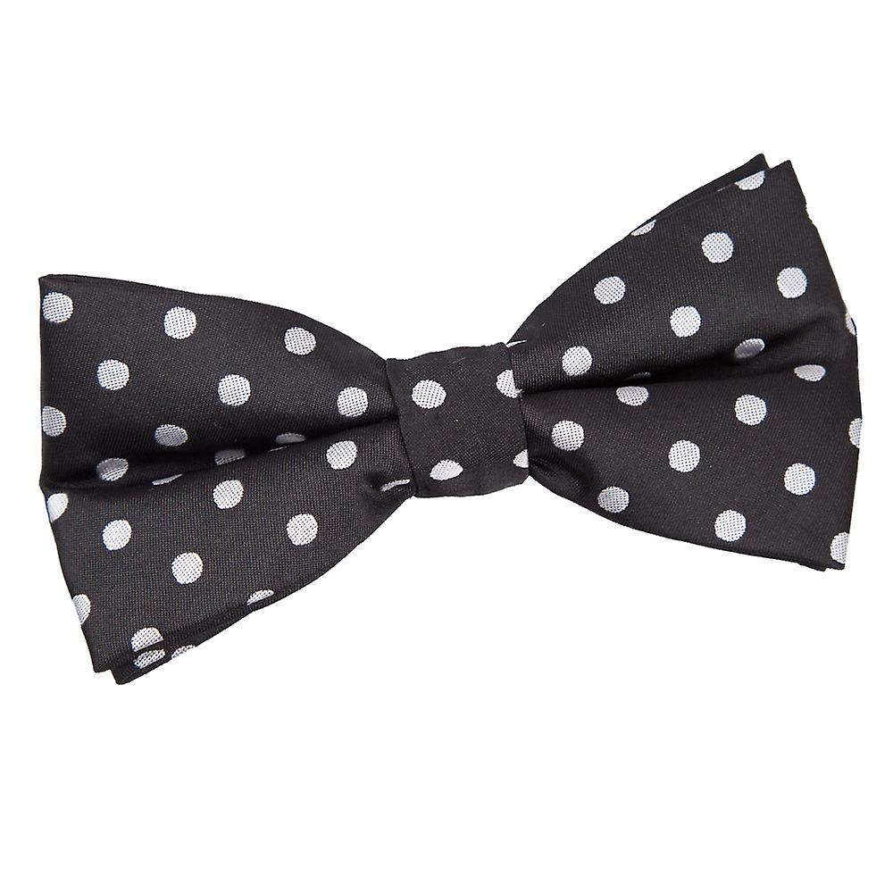 Black Polka Dot Classic Pre-Tied Bow Tie