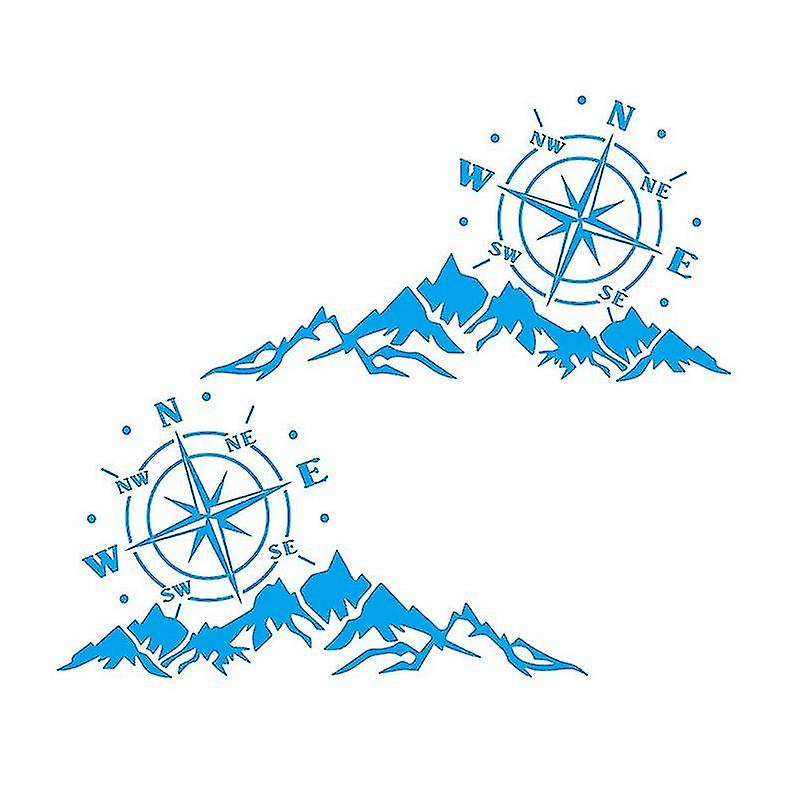 Mountain Compass Car Sticker Vinyl Decal
