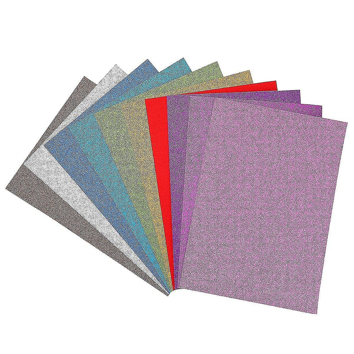 Glitter Cardstock Paper, 10 Sheets A4 Size Cardstock Paper For Scrapbook Sheets, Adhesive Craft Cardstock, Diy Gift Boxcolor Random