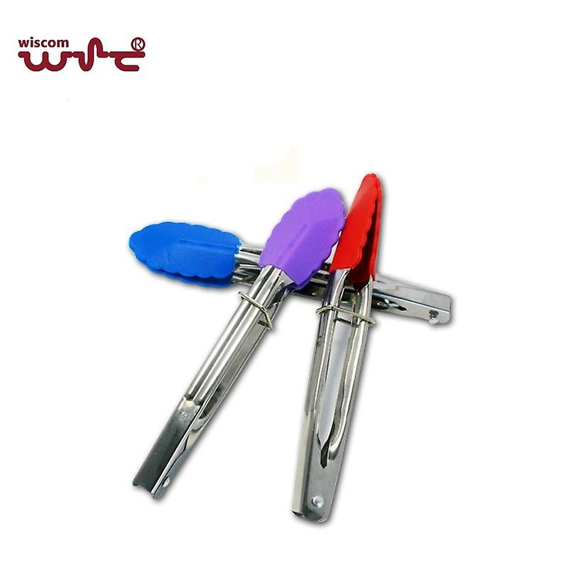 Stainless Steel BBQ Ice Bread Food Cooking Clip Silicone Tong Kitchen Gadgets Accessories Supplies