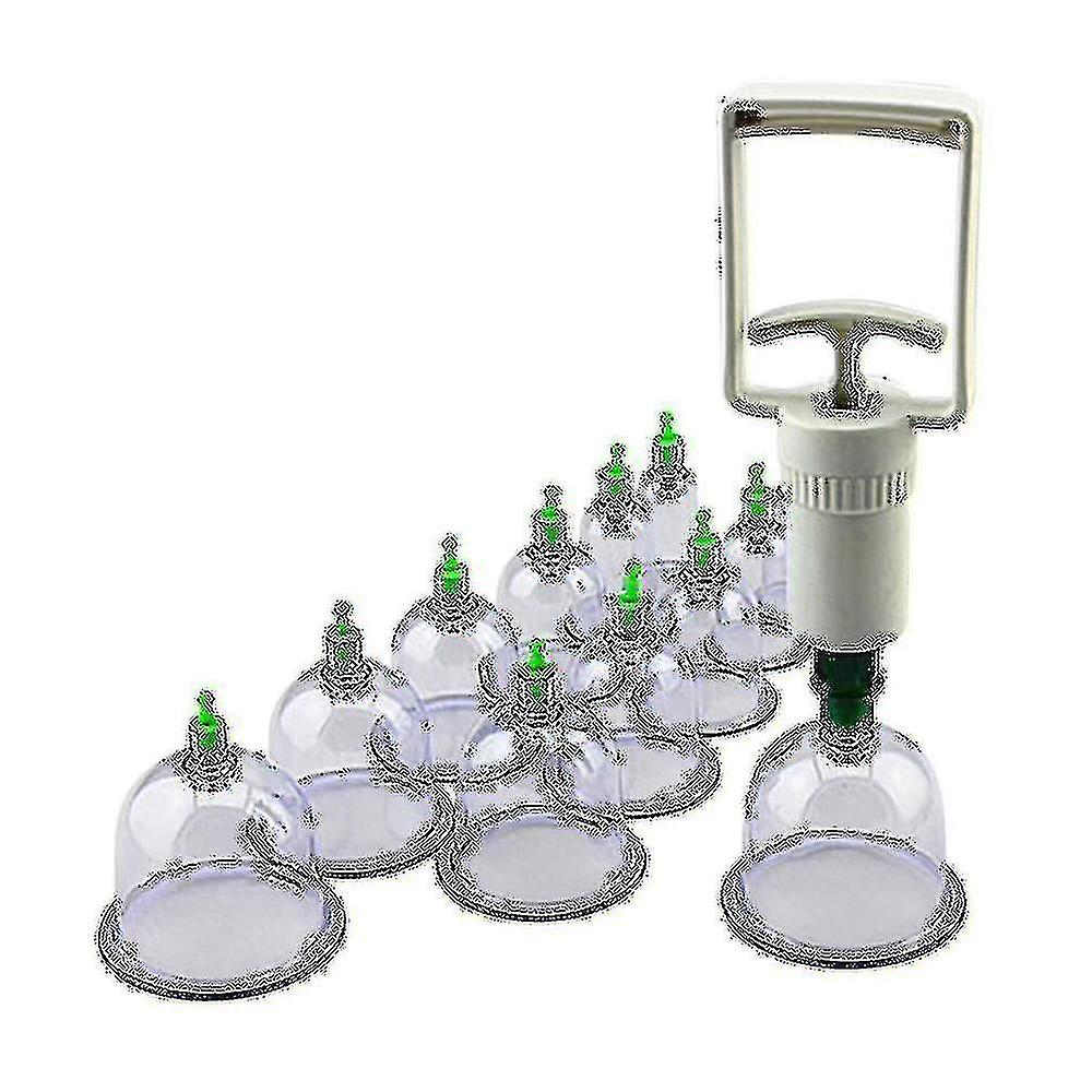 مجموعة الحجامة، مجموعة تدليك الحجامة الصينية الاحترافية، 12 كوبًا