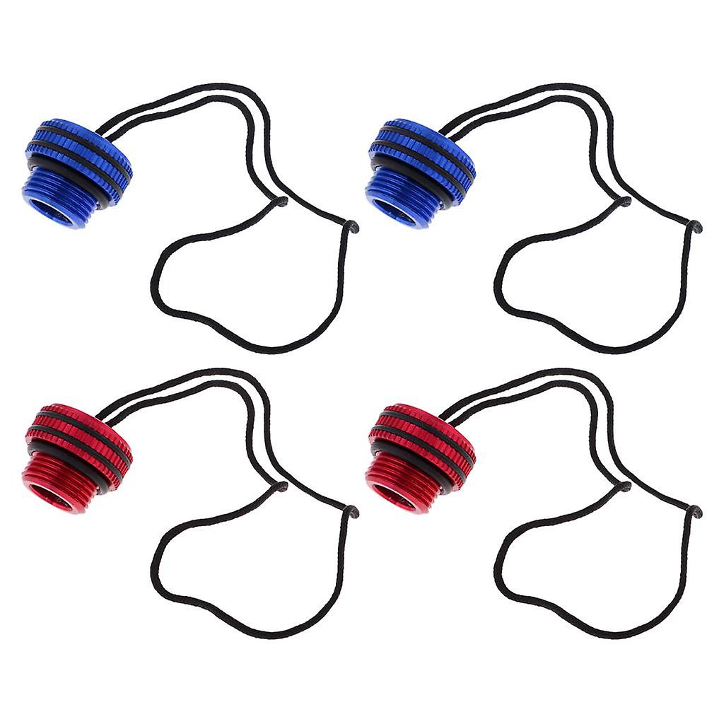 4pcs Scuba Diving Tank Valve Threaded Dust Plug Protection Cover
