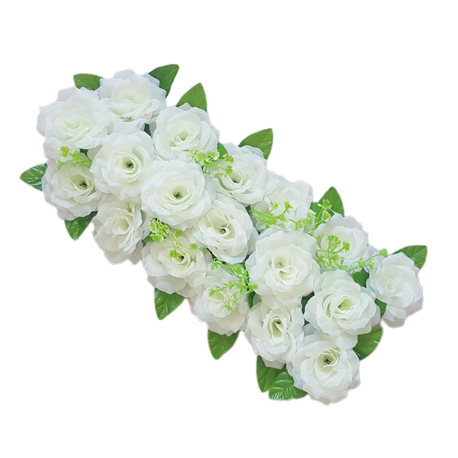 Arch Rose Flower Panel Table Runner Bouquet for Wedding White