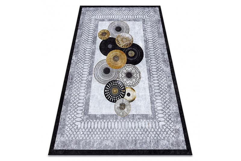 MIRO 51130.807 washing carpet Circles, frame anti-slip - grey