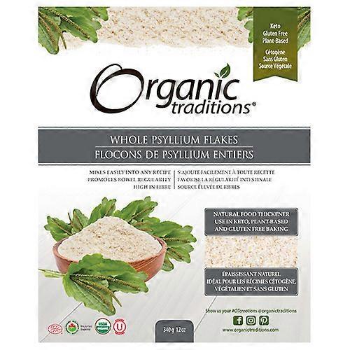 Organic Traditions Whole Psyllium Flakes, 340 Grams