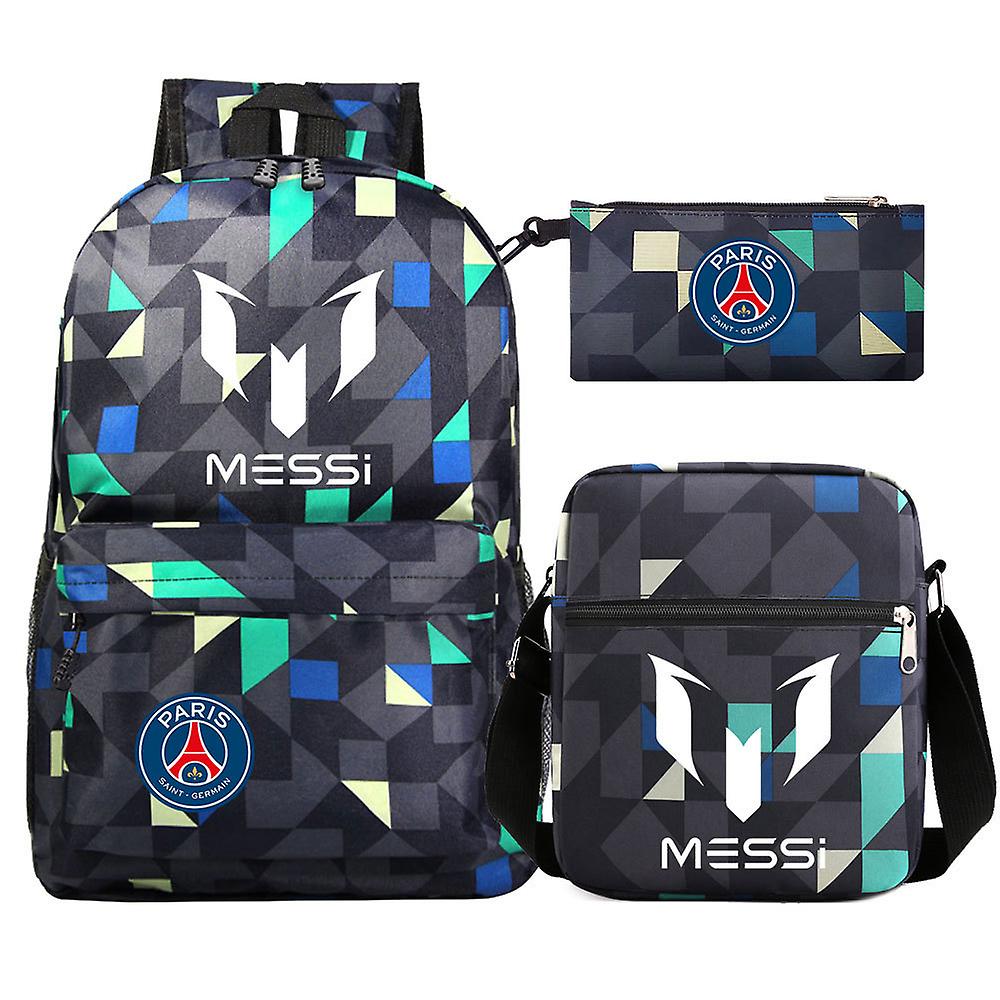 Yeni Messi Erkek Sırt Çantası: Genç Kızlar ve Erkekler için Unisex Okul Çantaları. 3 adet içerir: Dizüstü bilgisayar, Casual Mochilas. Kadınlar ve Erkekler için İdeal Sırt Çantası