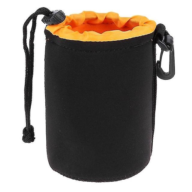 Imperméable à l’eau Soft Neoprene Camera Lens Pouch Bag Drawstring Protector Case Rembourré Camera Lens Bag Case pour Sony Canon