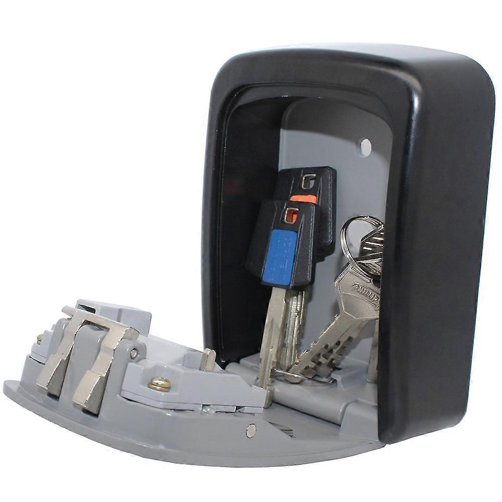 Wall Mounted Key Lock Box,4 Digit Combination Safe Security Storage Case Organizer,for Realtors Spare House Key Outside