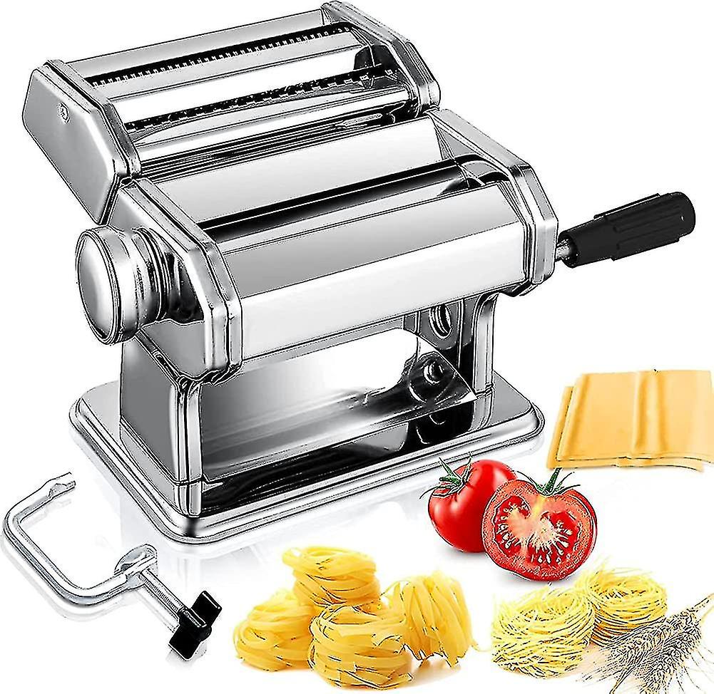 Macchina per pasta manuale in acciaio inox per fare tagliatelle spaghetti Wuqx