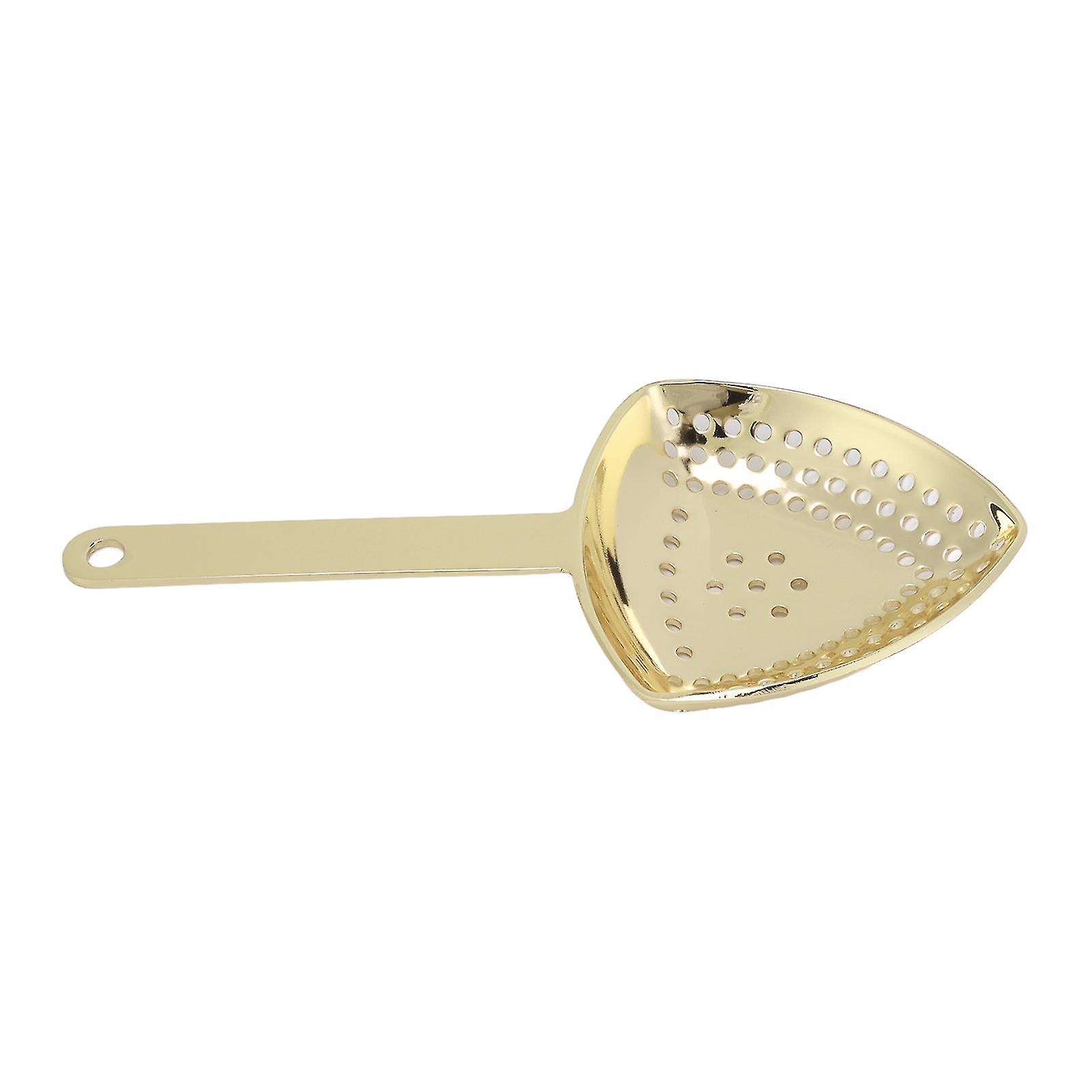 Triangular Cocktail Strainer No Breakage Anti Rust Fine Filtration Decorative Professional Ice Strainer for Bar Home Gold Plated