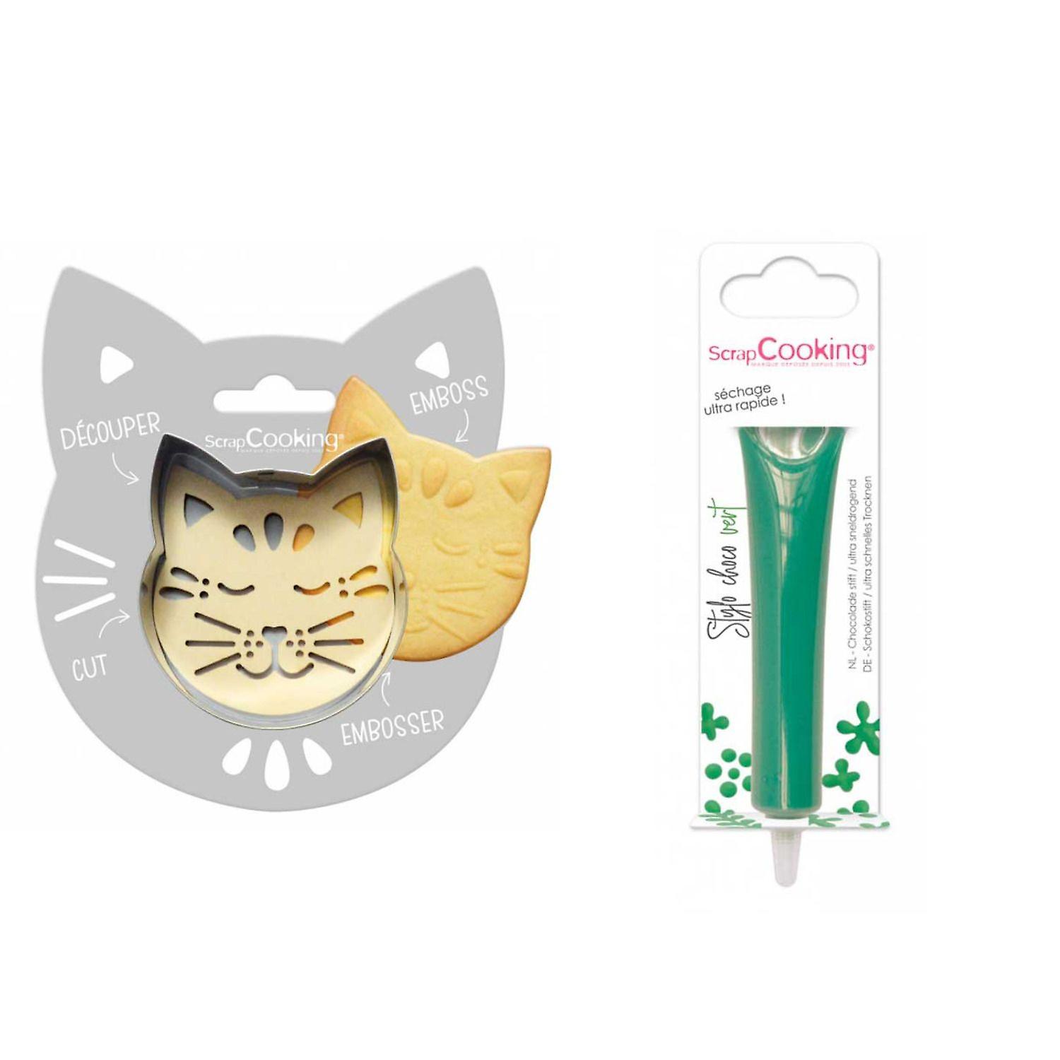 Cat relief cookie kit + Green chocolate pen