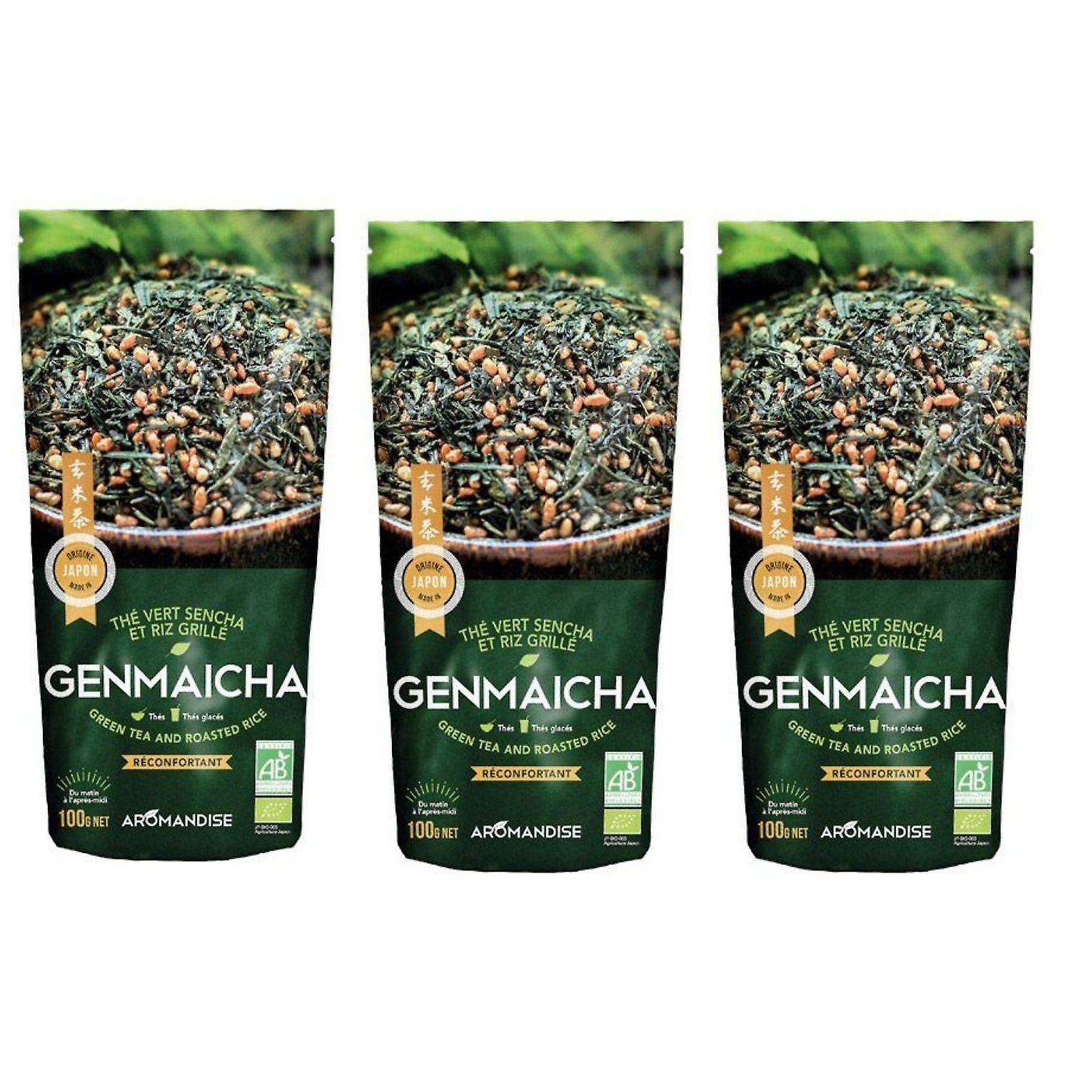Thé vert japonais bio Genmaicha - Sencha & riz grillé 300 g