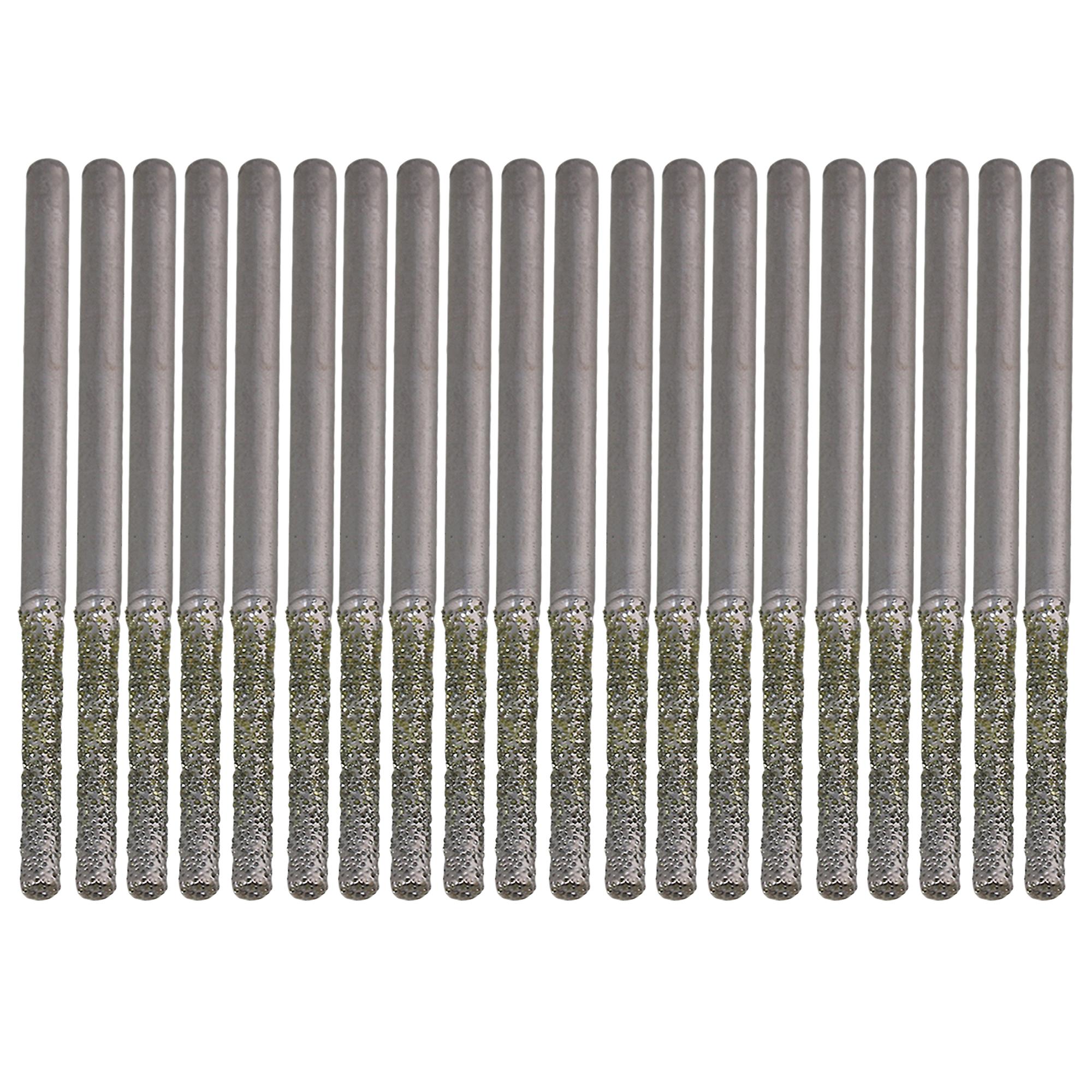 20Pcs 2mm Diamond Drill Bits Hole 3/32Inch Shank for Glass Ceramic Tile