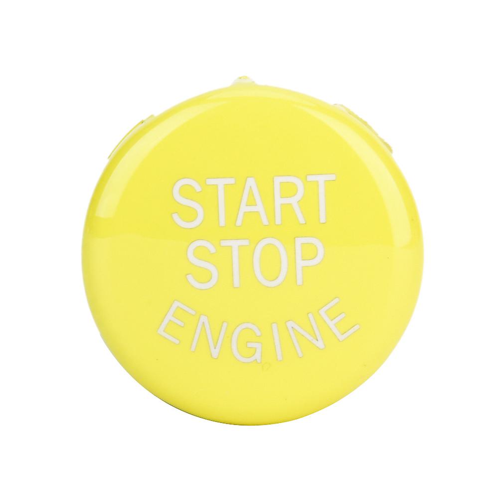 Engine Ignition Start Button Cover Decoration Fit for 1 Series E81/E82/E87/E88 Yellow