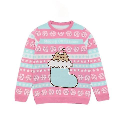 Pusheen Flickor Stickad Jultröja