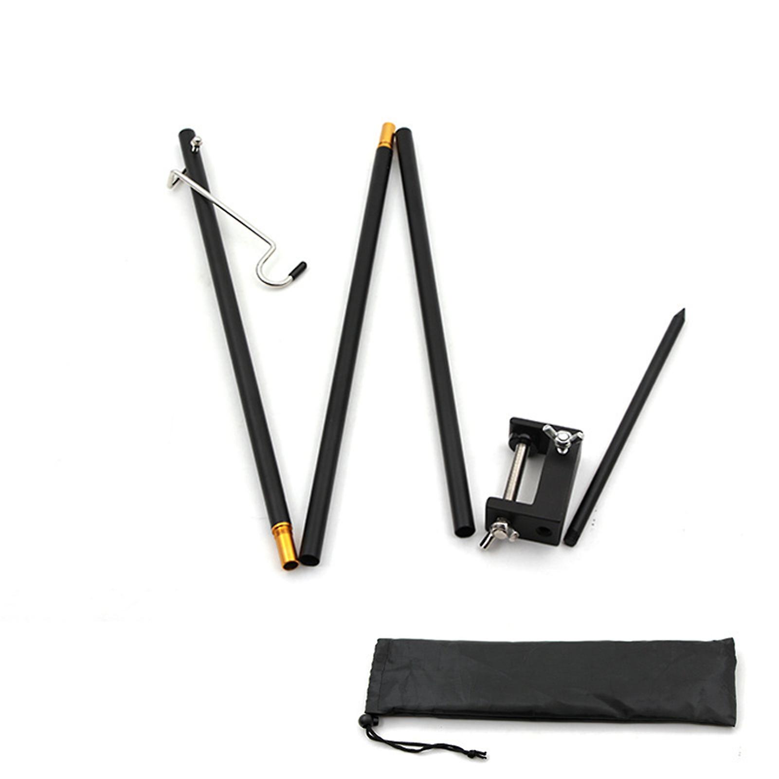 Folding Lamp Stand Portable Aluminum Alloy Lantern Hanging Pole for Outdoor Camping Fishing Easy Installation