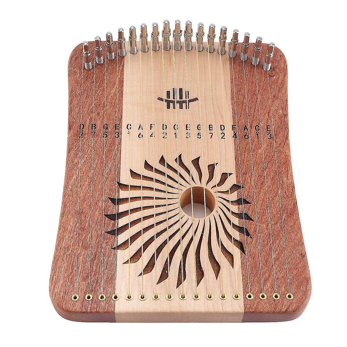 17 Strings Lyre Harp Piano Professional Finger Playing Keyboard Musical Instrument Style B
