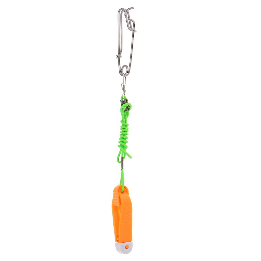 Mini Power Grip Plus Downrigger 17" Leader with Long Line Snaps Orange