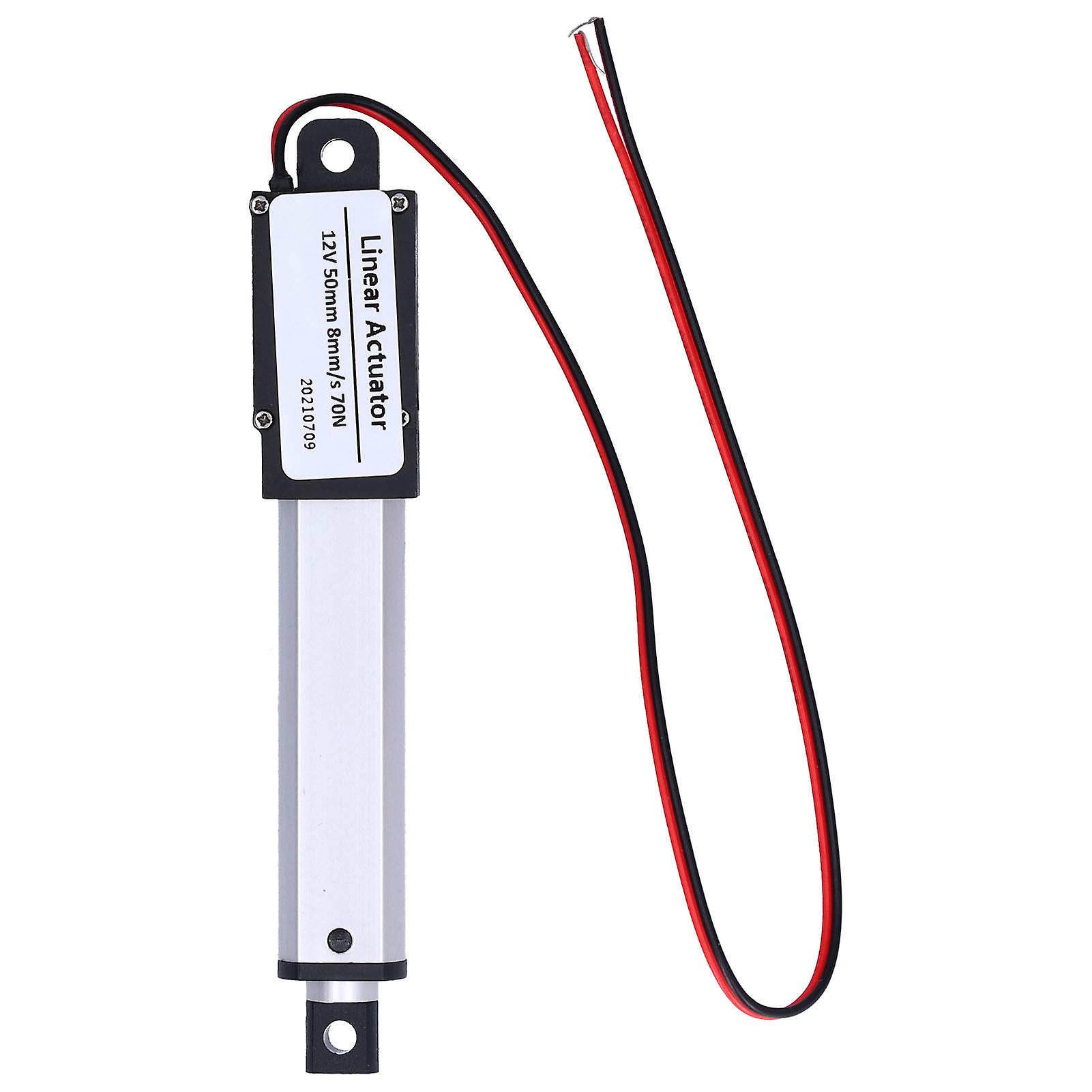 12V DC Mini Linear Actuator 50mm Stroke 8mm/s 70N Low Noise