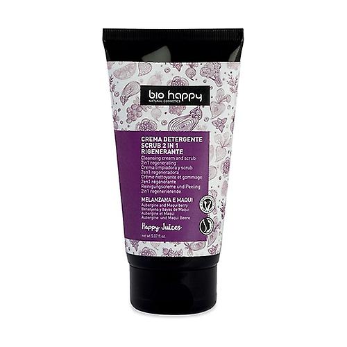Happy juices- 2 in 1 regenerating eggplant and maqui cleansing cream scrub 150 ml