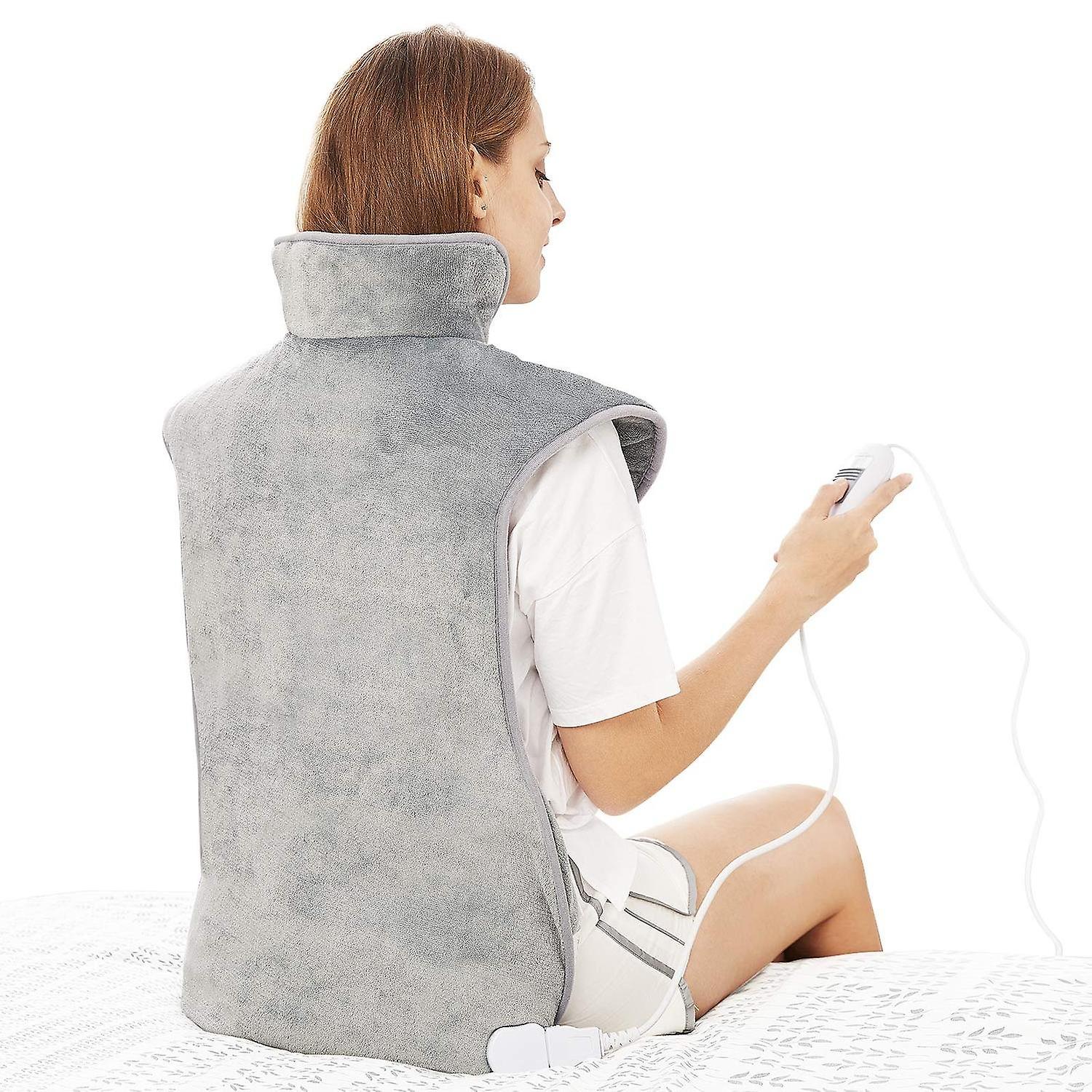 Electric Heating Pad for Back Neck and Shoulders , 3 Heat Levels, Auto-Off Timer