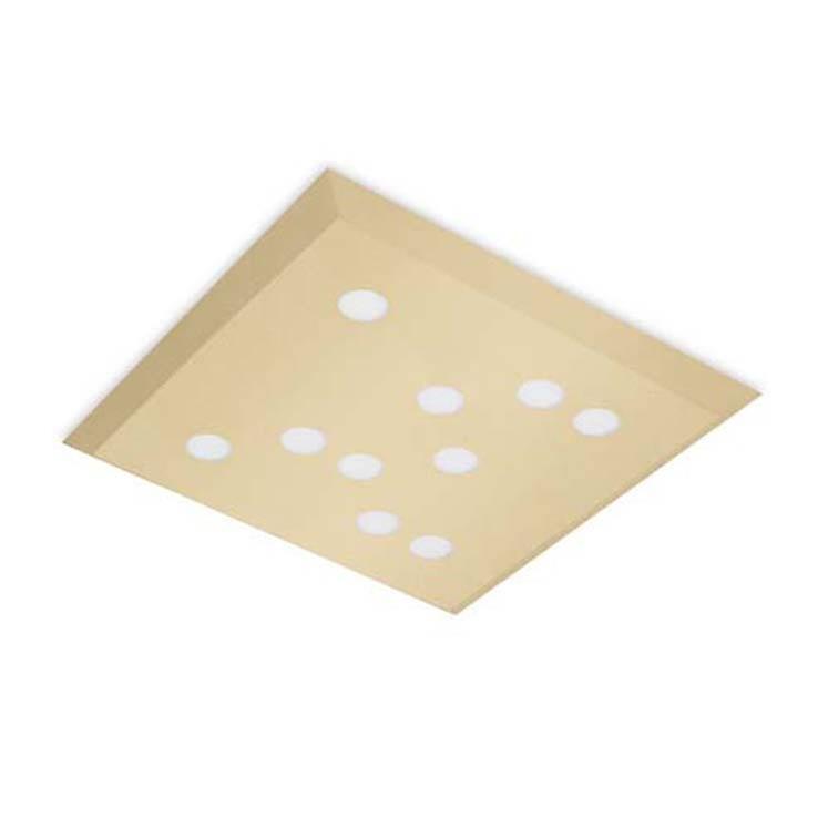 LED Square Ceiling Flush Light Gold Painted - Special Offer