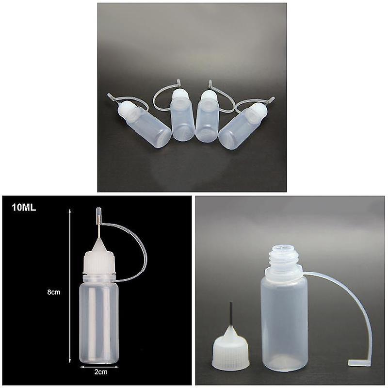 10Pcs 10ML PE Glue Applicator Needle Squeeze Bottle for Paper Quilling DIY Scrapbooking Crafts