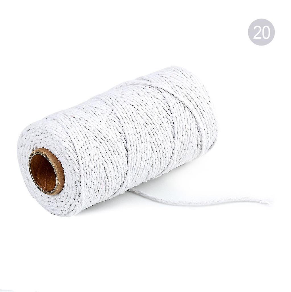 Fio 100M Long/100Yard Puro Algodão Torcido Corda Corda Artesanato Macrame String-dwdz