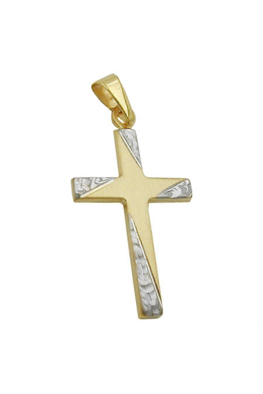 Pendant Cross Bicoloured 9k Gold - Gl431278