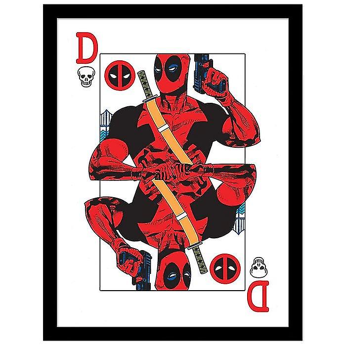 Deadpool Playing Card Framed Poster