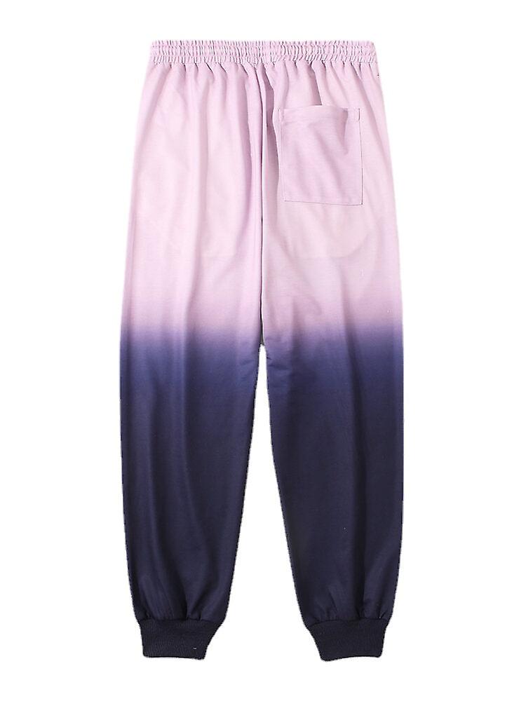 Men's Ombre Two-tone Jogger Pants With Drawstring Waist