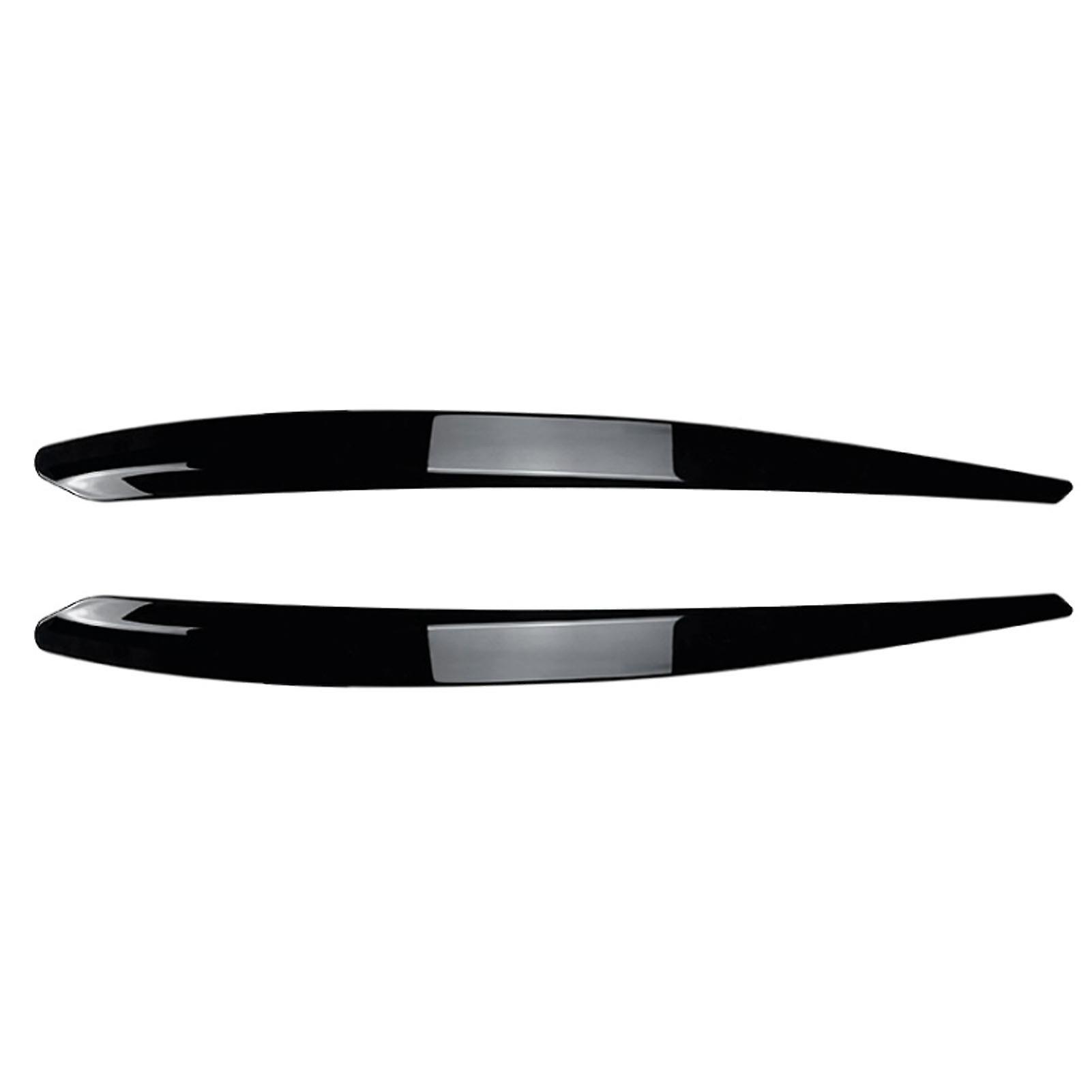 Headlight eyebrow stickers for Superb B8 2016-2018, glossy black pair