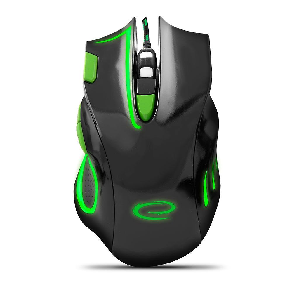 Esperanza Wired Mouse for Gamers 7D Opt. USB MX401 Hawk Black-Green