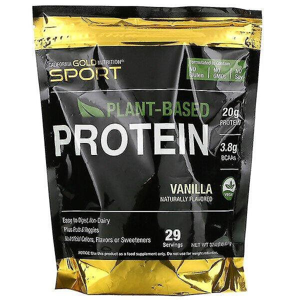 California Gold Nutrition, Vanilla Flavor Plant-Based Protein, Vegan, Easy to Digest, 2 lb (907 g)