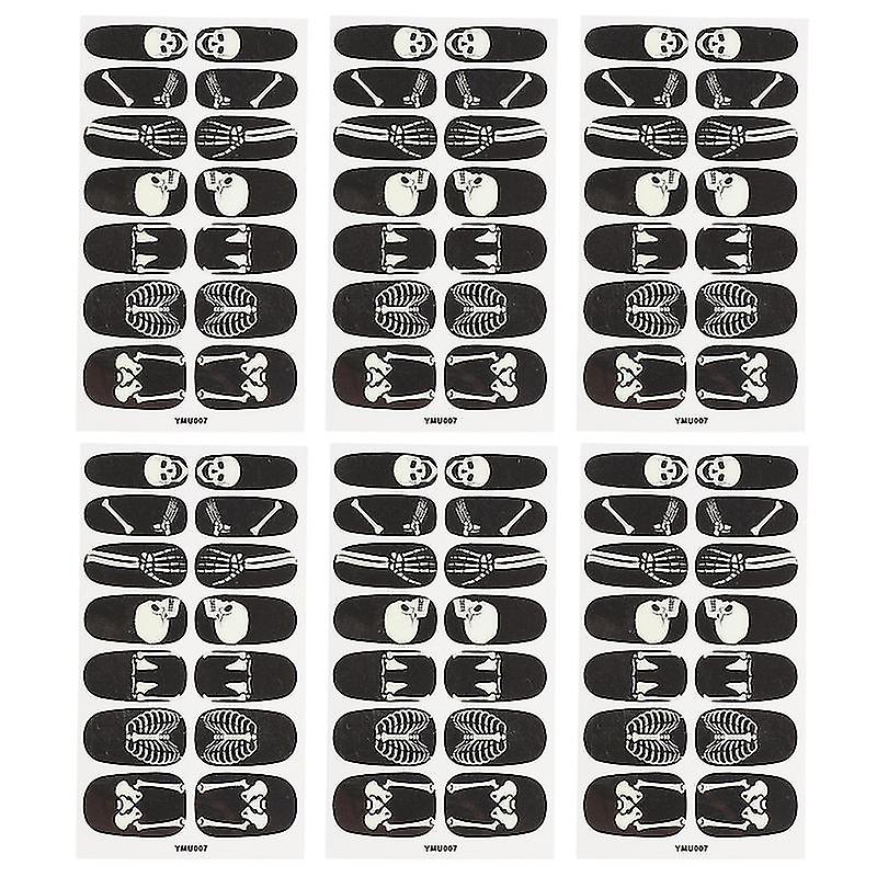 6sheets Halloween Fingernail Decals For Halloween Decorations