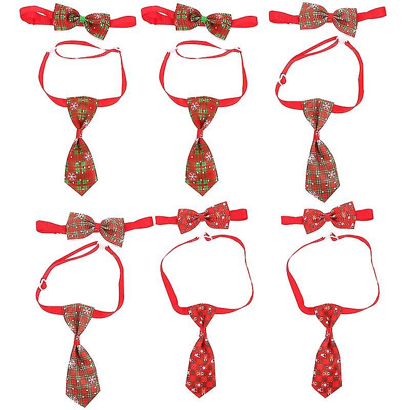 6pcs Pet Bow Collar