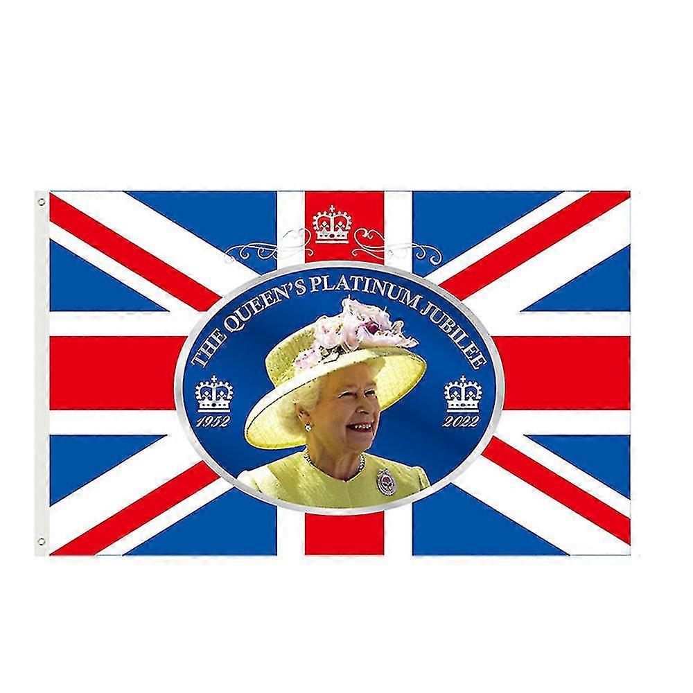Βασίλισσα Πλατινένιο Ιωβηλαίο Ένωση Jack Σημαίες 5x3ft Ηνωμένο Βασίλειο Κόμμα Decors