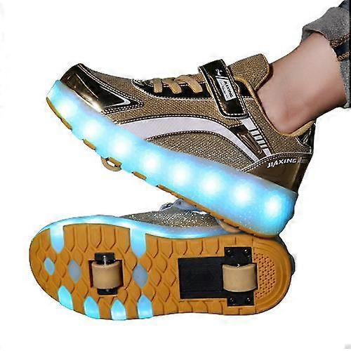 Kids Sneakers Roller Skates Led Light Shoes
